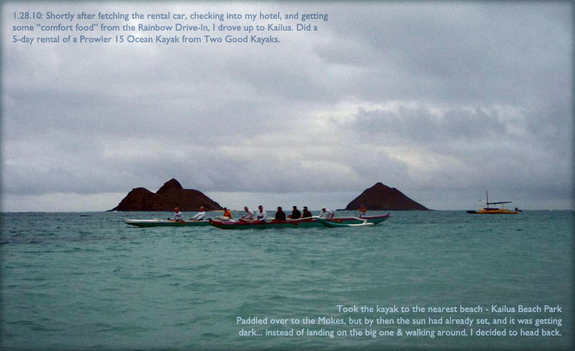 kayaking: kailua bay out to the Mokes